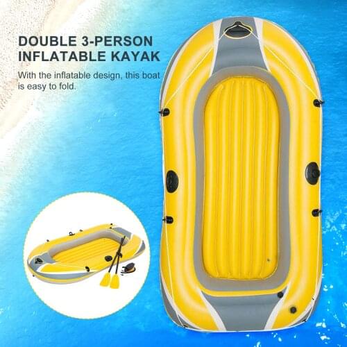 Rubber boat thick wear-resistant double inflatable boat 2/3 person kayak fishing boat extra thick rubber boat hovercraft