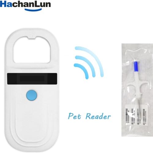 RFID Pets Scanner 134.2KHz FDX-B ISO11784/11785 Pet RFID Chip Reader For Dog Cat LCD Display Animal Microchip Scanner Tag Barcod