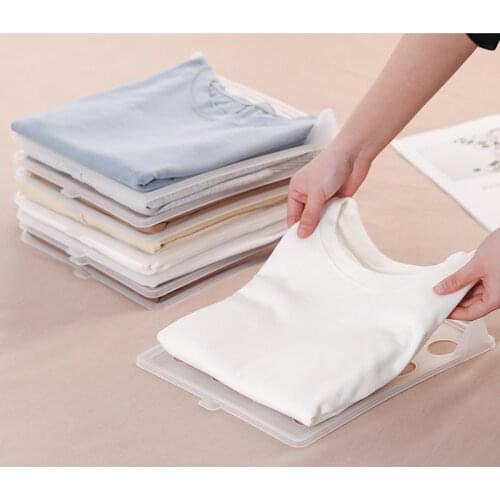 Fast Clothes Fold Board Clothing Organization System Shirt Folder Travel Closet Drawer Stack Household Closet Organizer