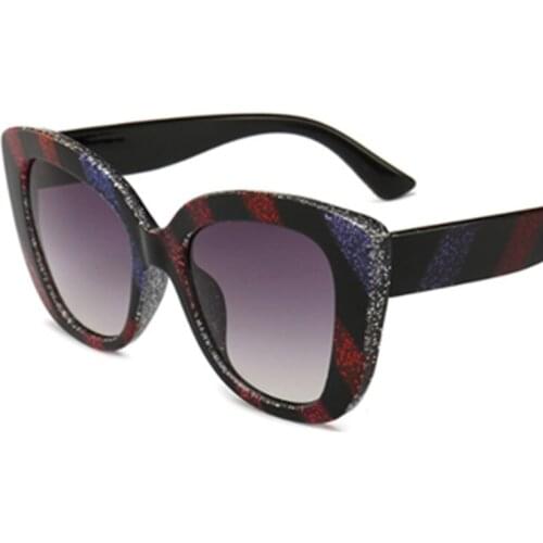 Cat Eye Sunglasses Colorful Stripe Oculos Gothic Retro Women Men Brand Designer Luxury 2020 Sun Glasses Shades Gift UV400