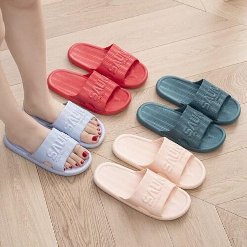 2021 soft-soled PVC slippers couple non-slip wear-resistant home indoor bathroom slippers for men and women in summer