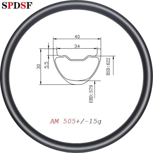 29inch All Mountain bike AM ENDURO 40mm wide carbon rims clincher tubeless 29er disc MTB AM carbon wheels UD 3K 12K 24H 28H 32H