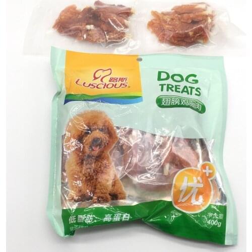 Universal Dog Chicken Snacks Feeder 100% Fresh Material Pet Food Health Puppy Chew Training Snack Delicious 400g/bag Food Feeder