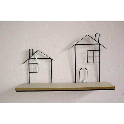 1PC Wooden Iron Storage Holders Home Storage Shelf Wall Hanging Storage Box Flower Pots Book Storage Racks Organizer MK 023