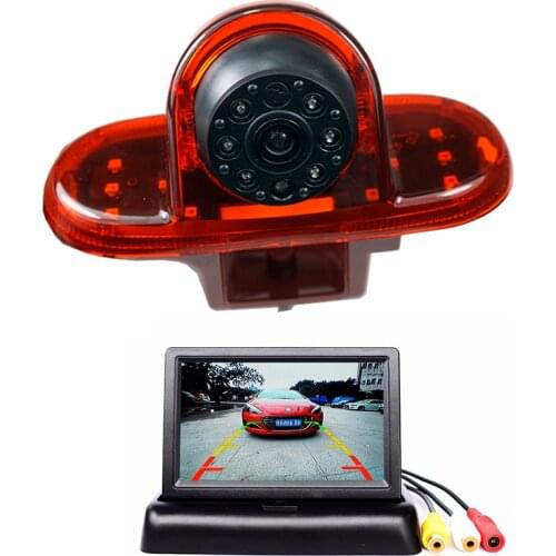 HD Car Rear View Brake Light Camera for OPEL VAUXHALL VIVARO 2001-2014 TRAFIC 2001-2014 COMBO 2001-2011 With 4.3" LCD Monitor
