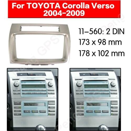 2 DIN Car Radio stereo Fitting installation adapter fascia For TOYOTA Corolla Verso 2004 2005 2006 2007 2008 2009 frame Audio