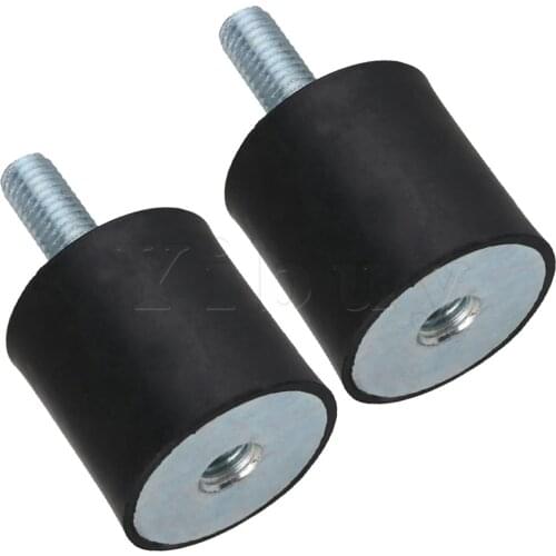 2pcs 30x30mm Rubber Isolator Mounts Shock Absorber M8 External Thread