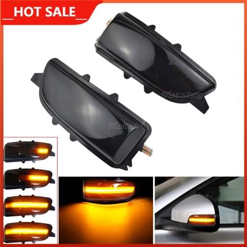 2PCS Dynamic Blinker Side Mirror Sequential Indicator LED Turn Signal Light For Volvo C30 C70 S40 S60 V40 V70 V50 2007-2012