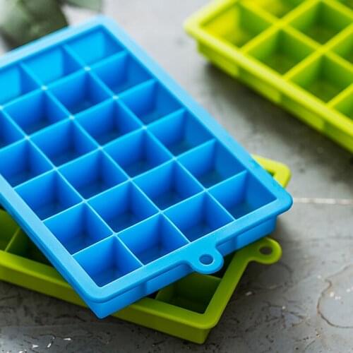 2Pcs Silicone Ice Molds Silicone Ice Cube Tray 24 Grid Big Ice Cube Maker Form Cocktail Ice Mould Bar Party Kitchen Accessories