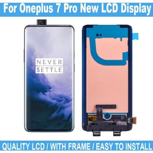 6.67" For Oneplus 7 Pro New LCD Display Touch Screen With Frame For Oneplus 7 Pro Digitizer Display Assembly Replacement
