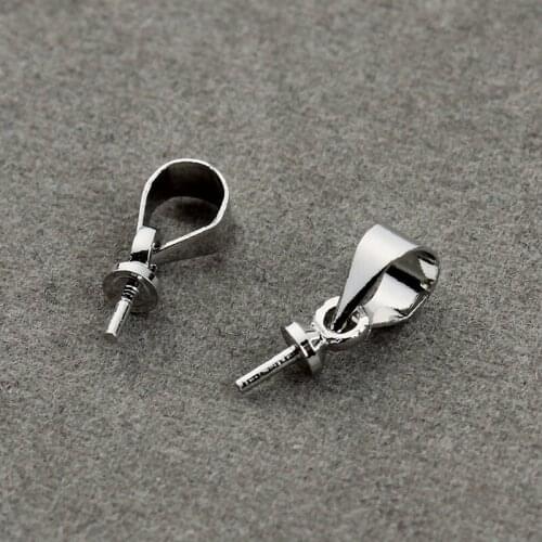 Handmade DIY Ornament Accessories Pure Copper Necklace Buckle Pendant Pearl Pendant Head Oval Buckle Pendant Buckle