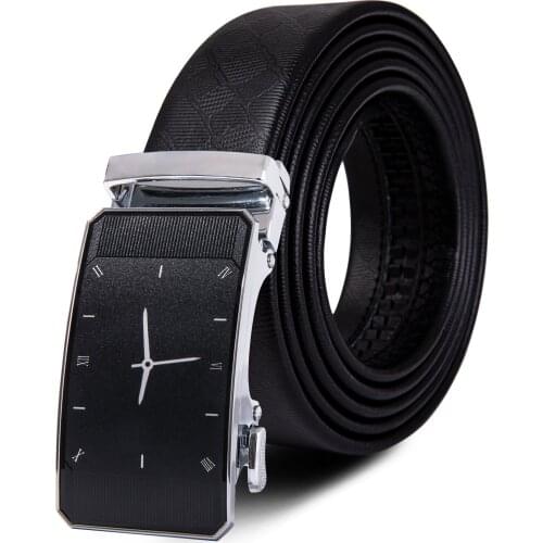 BK-2101 Barry.Wang Watch Designer Automatic Buckle Men Belts Genuine Cowhide Leather Strap Belts For Men Gifts Business Party