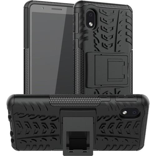 For Samsung Galaxy A01 Core Luxury PC + TPU Back Cover Stand Armor ShockProof Case For Samsung M01 Core A 01 M 01 Phone Case