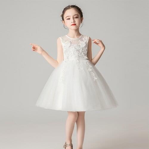 2021 Girls' Wedding Dress Pompous Princess Dress Summer Childrens Performance Dress