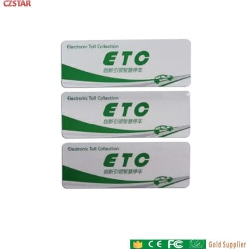 Printed logo UHF Windshield Tag windscreen car uhf tags control assess Anti-tearing UHF Vehicle RFID Windshield Tag sticker