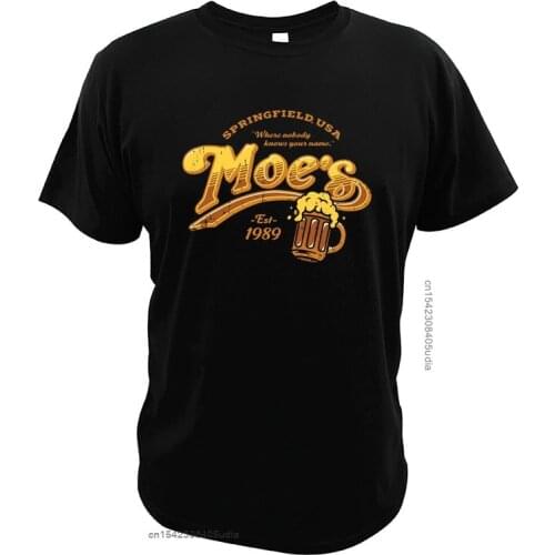Moe’S-Character-Cheers Tshirt Parody -Cartoon Comedy T Shirt Cotton Summer Short Sleeve Eu Size Tees For Men