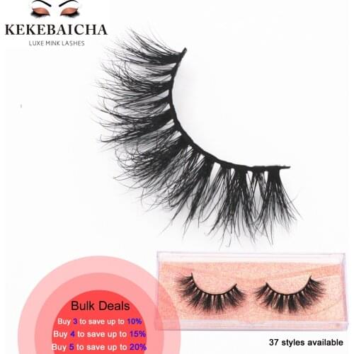 KEKEBAICHA Mink Eyelashes Thick Natural Long False Eyelashes Medium Volume Mink Lashes Soft Dramatic Eye lashes New Makeup Lash