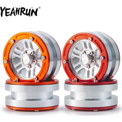 YEAHRUN 1.9inch Beadlock Wheels Rims for 1:10 Axial SCX10 TAMIYA CC01 D90 D110 TRX-4 RC Crawler Car Wheel Hub Parts