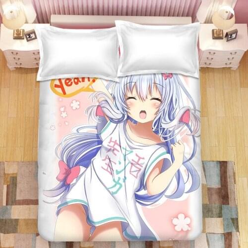ACG Bedding Sets for Otaku Bedroom Anime Girls Bed Cover Set Single Twin Comforter Cover Pillowcases Sexy Bedsheet Linens Custom