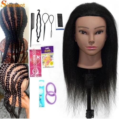 Afro Mannequin Heads Mannequin for Hairstyles 100% Humhair Wig Heads for Hairdressers Hair for Dolls Good Header Hair Salon Wigs