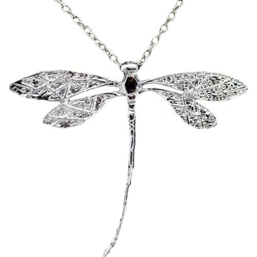 Fashion Women Necklace Dragonfly Pendant Clavicle Chain Necklace Adjustable Jewelry Gift цепь на шею украшения женские