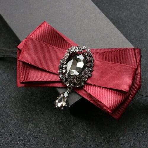 Diamond British Bow Tie Mens Formal Dress Wedding Bowtie Groom Best Man Wedding Korean Style Tide Tie Dress Accessories