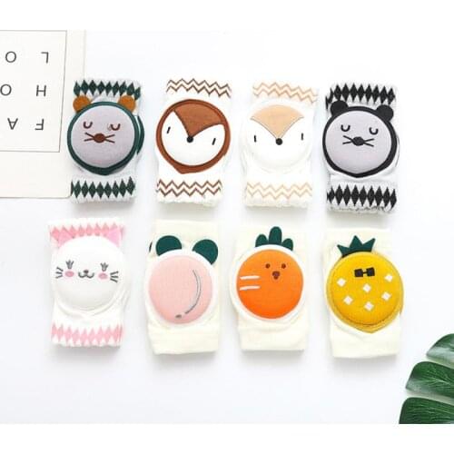 New Summer Childrens Soft Cartoon Knee Pads Anti-slip Protector Cotton Infants Safety Crawling Elbow Leg Cushion For Baby Care