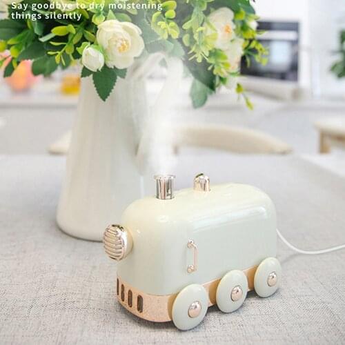 Small Train 300ml Humidifier With LED Night Lamp DC 5V Air Humidifier Aroma Essential Oil Diffuser Colorful Decoration Lamp