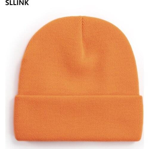 Autumn and Winter Warm Knitted Hat Womens All-Match Light Board Solid Color Acrylic Woolen Cap Mens Korean-Style Knitted Hat