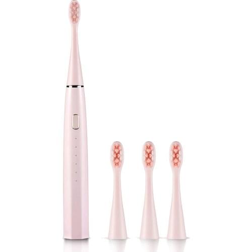 Oday Rechargeable Sonic Electric Toothbrush with 4 Brush Heads and 5 Brushing Modes for Whitening and Cleaning, Waterproof IPX7