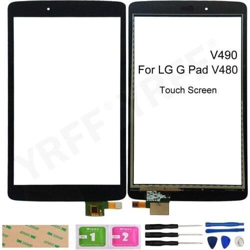8.0'' Screen Touch For LG G Pad V480 V490 Touch Screen Digitizer Sensor Glass Panel Replacement Parts