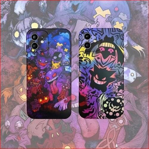Pokemon Pikachu Gengar Cartoon Silicone All-Inclusive Phone Case Shockproof and Shockproof for IPhone 7 8 X Xs Max 11 12 Promax