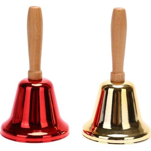 Steel Hand Bell Christmas Santa Claus Loud Call Bell Alarm for Schools Wedding Party Events Decoration