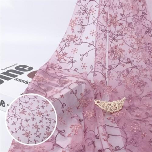 Polyester Water-Soluble Flower Embroidery Lace Fabric Hanfu Dress Tulle Mesh African Lace Fabric 2021 V2815