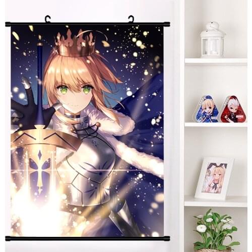 Japan Anime Fate/stay night Altria Pendragon Saber Wall Scroll Mural Poster Wall Hanging Poster Otaku Home Decor Collection Art
