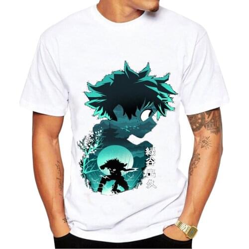 My Hero Academia Funny Cartoon T Shirt Men anime T-shirt Short Sleeve Hip Hop Top Tees Male