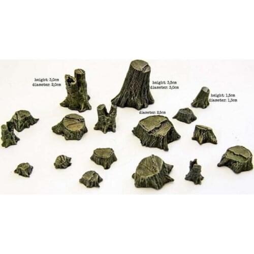 1/35 Scale Unpainted Resin Figure tree trunks 18 PCS collection figure