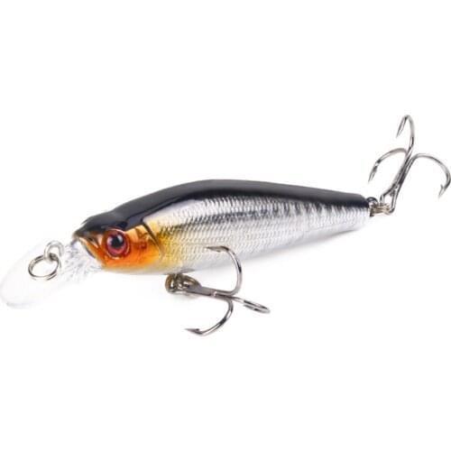 1pcs 8.2g 8cm Fishing Lures Minnow Hard Wobblers Crankbait 3D Eyes Artificial Plastic Hard Bait Pesca Carp Fishing Tackle