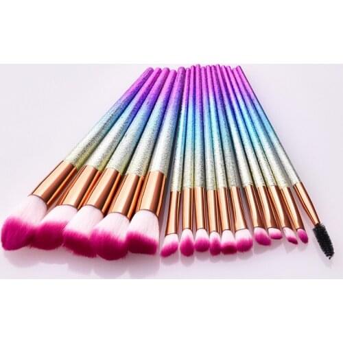 16Pcs Makeup Brushes Fantasy Set Pro Foundation Powder Eyeshadow Contour Blush Brush Gradient Color Cosmetic Beauty Make Up Kits