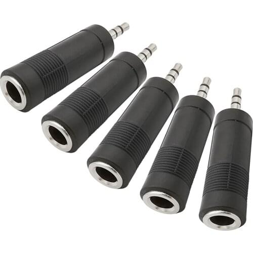 2/5Pcs 3.5 mm Male Plug to 6.5mm Female Jack Adapter Stereo Audio Converter Cable Connector For MP3 Laptop Microphone