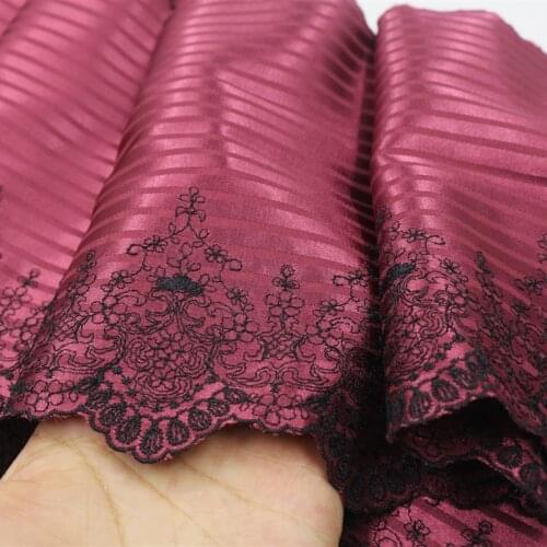 20Yards Dark Red Embroidered Lace Fabrics Womens Clothing DIY Retro Trim for Home Textile Lolita Dress Sewing 20cm Width