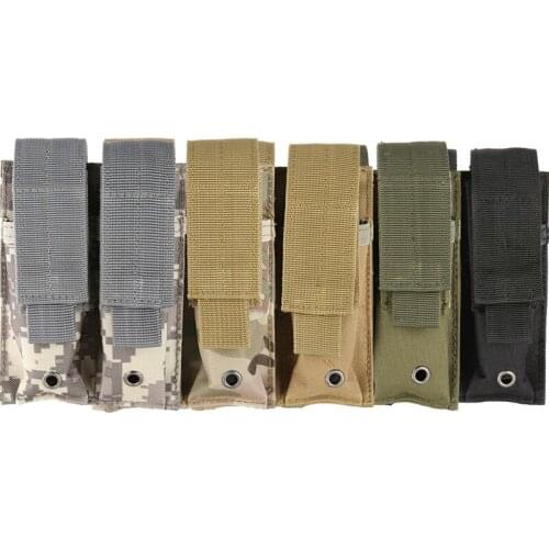2018 600D 9MM Molle Nylon Tactical Dual Double Pistol Mag Magazine Pouch Close Holster For Outdoor Combat Military Hunting
