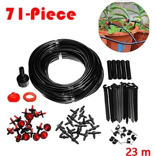23m DIY Automatic Micro Drip Irrigation System Garden Hose Kits Adjustable Drippers Home Garden Flower Watering System
