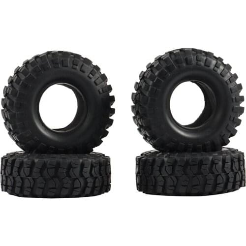 4PCS 108MM 1.9Inch Rubber Wheel Tires Tyre For 1/10 RC Crawler Car Axial SCX10 90046 AXI03007 Traxxas TRX4 D90