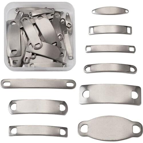 45pcs/box Rectangle 304 Stainless Steel Links Connectors for Jewelry Making DIY Bracelet Necklace Accessories Supplies