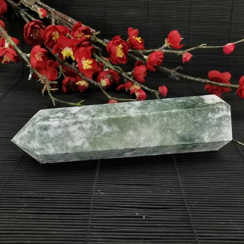 700-950g natural aquatic grass agate obelisk quartz tower crystal point healing