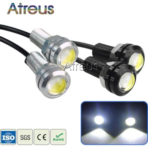 Atreus 2X Car LED Eagle Eyes DRL Lamp For Audi a3 a6 a4 b6 Ford focus 2 3 Lada Renault accessories DIY Reverse Lights 12V