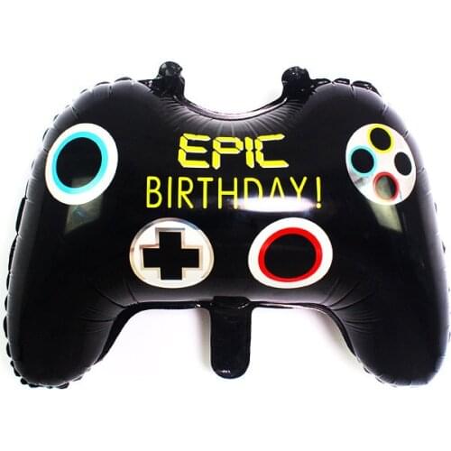 40x55cm Black Gamepad Foil Balloons Game On Helium Balloon Happy Birthday Air Globos for Game Themed Party Decor Supplies
