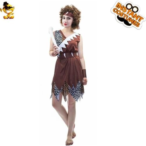 DSPLAY Carnival Woman New Style Roleplay Wildlings Outfits Wild Primitive Woman Party Costume Sexy Cavewomen Fancy Dress