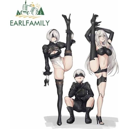 EARLFAMILY 13cm x 8.8cm for NieR Auto Bumper Window Car Stickers Fashion Fine Decal Vinyl Car Wrap Occlusion Scratch for Trunk